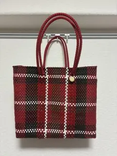 CHANEL ノベルティ トートバッグ レッド チェック柄 - メルカリ