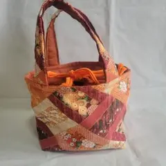 ハンドメイド 和柄パッチワーク風弁当袋