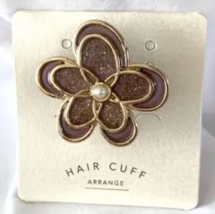 ヘアカフ　ポニーフック　ヘアアクセサリー　パール　ヘアアレンジ　新品　お花