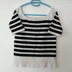 AZUL BY MOUSSY オフショル ボーダー ニット