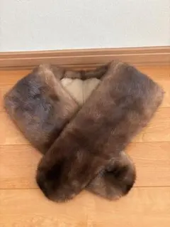 ファー　マフラー　ブラウン