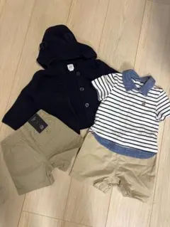 baby GAP ベビーギャップ　カーディガン・ポロシャツ・ショートパンツセット