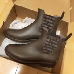 mozブラウン サイドゴア長靴 レインブーツ レインシューズ 23〜23.5cm