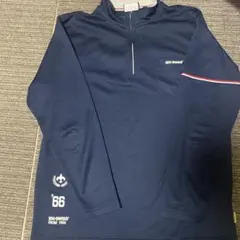 K-SWISS ネイビー ハーフジップ長袖シャツ