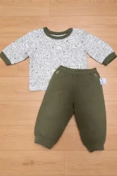 UNIQLO ベビー　キルトパジャマ 80サイズ グリーン