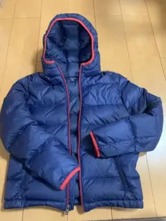 【美品】POLO ネイビー フード付きダウンジャケット