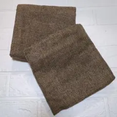 ポリジュートクッションカバー、59x59cm ブラウン 2枚セット