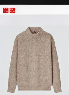 【ユニクロ】UNIQLO スフレヤーンモックネックセーター XL