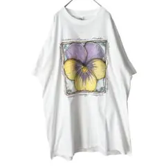 花 パンジー tシャツ 90s