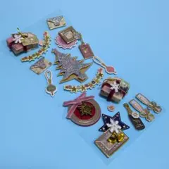 ✳新品・未使用品「ハンドメイドステッカー」✳立体的なクリスマス仕様のシールです✳