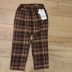 【新品未使用】チェックパンツ120