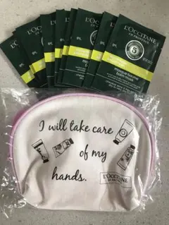 L'OCCITANE ノベルティポーチ ヘアマスク10個 ロクシタン サンプル