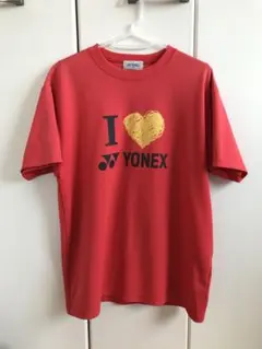 YONEX ヨネックス　I ♡YONEX Tシャツ ユニMサイズ レッド