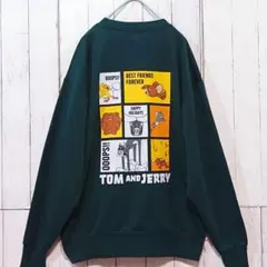 TOM & JERRY バックプリント 刺繍 スウェット