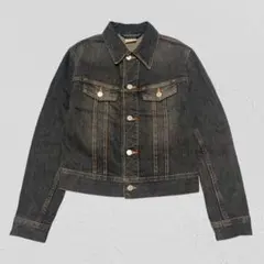 INDIVI♡ショート丈デニムジャケット　Gジャン　ウォッシュ加工　38