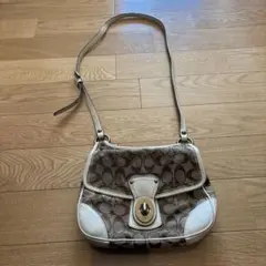 Coach ショルダーバッグ ブラウン/ホワイト
