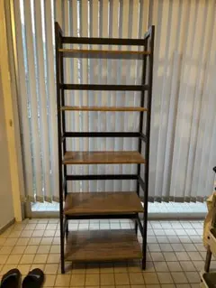 【美品】オープンシェルフ 5段 木製棚板のサムネイル