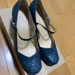 【未使用】REGALリーガル ダークグリーン ハイヒール 23センチ