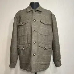 ビンテージ　古着　ウールシャツ　ジャケット　wool LL オリーブ　CPO 毛