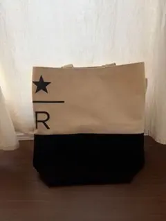 スターバックス リザーブ トートバッグ ベージュ/ ブラック