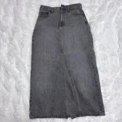 GU デニムAラインロングスカート