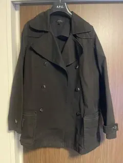 A.P.C. ダブルブレストトレンチコート 40 ブラック