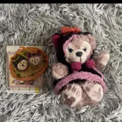 ハロウィン限定　シェリーメイ ぬいぐるみバッジ 黒猫 ディズニーシー ハロウ