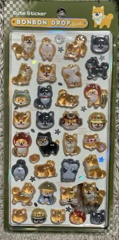 【正規品】クーリア BONBON DROP ボンボンドロップシール 和柄 柴犬
