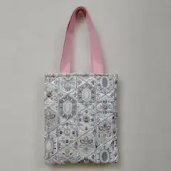 SALE!両面インド刺繍生地　サブトートバッグa　ハンドメイド