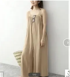 スローブイエナ　リネン混ギャザーサロペットのサムネイル