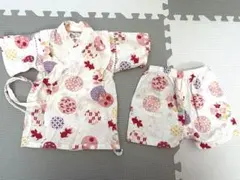 花柄甚平セット サイズ80 綿100%