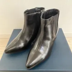 【新品未使用】menue ショートブーツ　LLサイズ　ブラック　サイドゴアブーツ