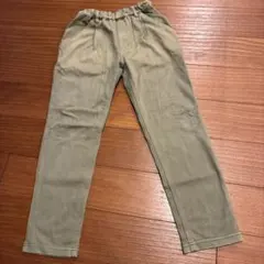 FO.キッズ　カーキ ゴムウエスト レギュラーパンツ