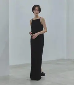 feepur カットリブキャミワンピース ブラック