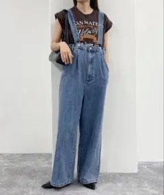 yanさん着用 interfactory サロペット 黒 ブルー - メルカリ