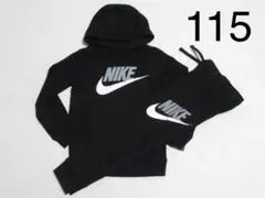 115 M 黒 ブラック 上下裏起毛 ナイキ パーカー パンツ スウェット
