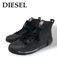 極美品 DIESEL スニーカー ハイカット 総柄 28cm メンズ 黒