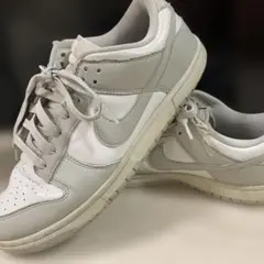 NIKE Dunk Low グレー×ホワイト 使用感あり