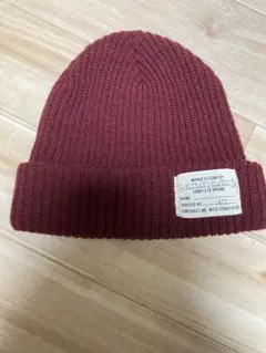 【美品】OLDMAN.S ニット帽 ボルドー リブ編み メンズ　レディース