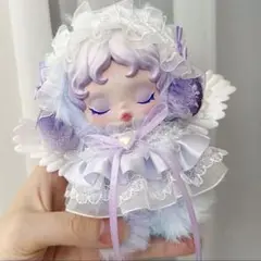 LABUBU SKULLPANDA ぬい服着せ替え 天使シリーズ2点セット「紫」