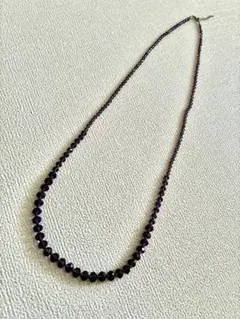 紫色クリスタルビーズネックレス