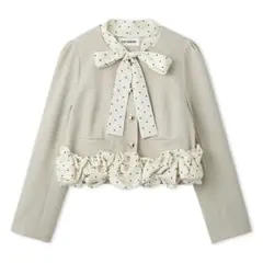 LILY BROWN 3wayバブルヘムボウタイジャケット ベージュのサムネイル
