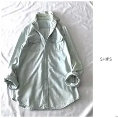 ◎SHIPS【洗える】ハイ ブリーチ デニム シャツ ブラウスのサムネイル