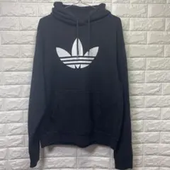 • アディダス トレフォイル ビッグロゴ パーカー 黒 2XO 3XL