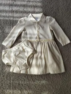 Ralph Lauren 長袖ワンピース　ブルマ付　12M クリーム色