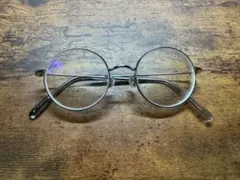 Zoff ゾフ 銀縁 丸メガネ ラウンド メタルフレーム 度入り