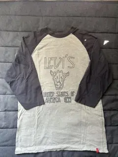 Levi's Lサイズ 七分袖カットソー グレー/ブラック