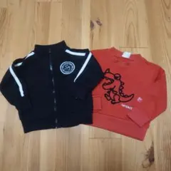 Ha!PEACE トレーナー ジャケット 裏起毛 80cm 90cm 2枚セット