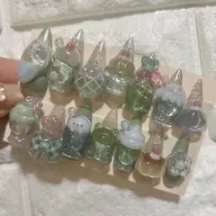 ボンボンドロップシール ネイルチップ 緑