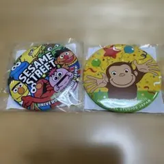USJ セサミストリート おさるのジョージ 缶バッジセット